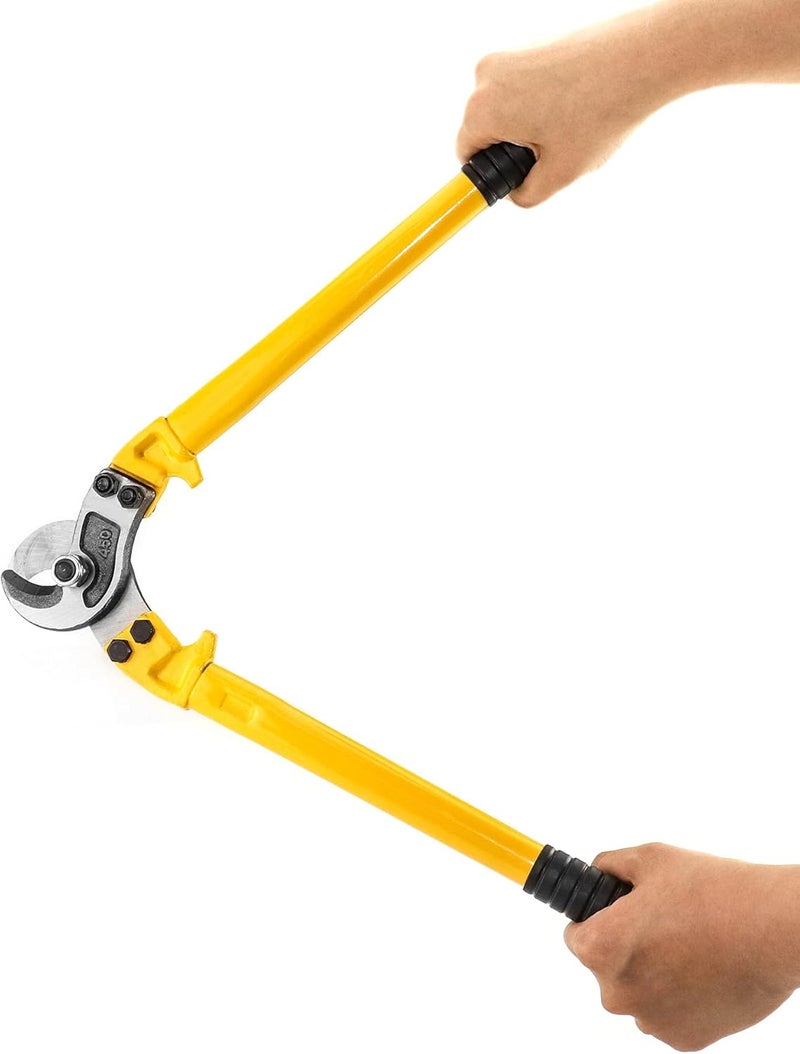 QWORK Hardened Cable Cutter, 18" Heavy Duty Stainless Steel Wire Rope Cutter for Cutting Steel Wire - Image 4